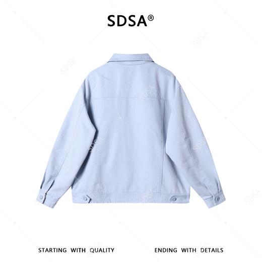 SDSA男士秋冬新款痞帅男装韩版简约纯色单排扣翻领夹克外套百搭 商品图5