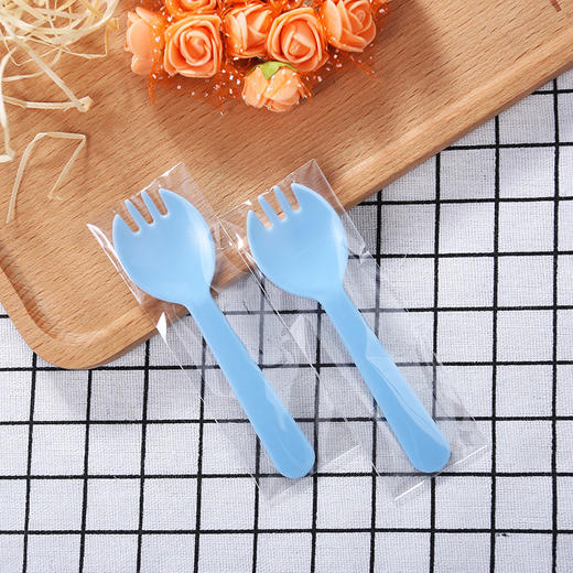 塑料一次性叉勺水果蛋糕叉独立包装 10个 商品图2