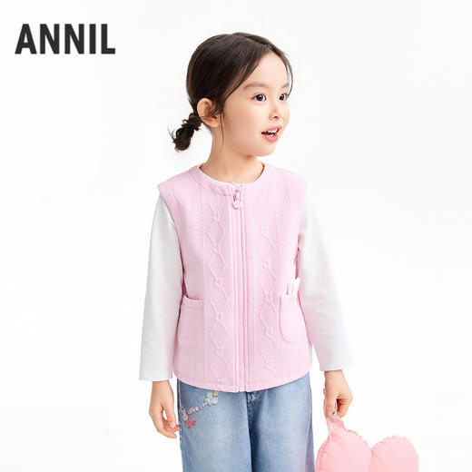 【实体店同款】女童针织马甲春季新款安奈儿童装XG612049 商品图2
