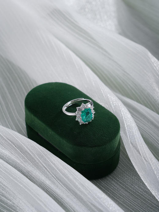 子佩集【晴漪之喜】银S925戒指【PYR6033-XF】培育宝石祖母绿2601 商品图6