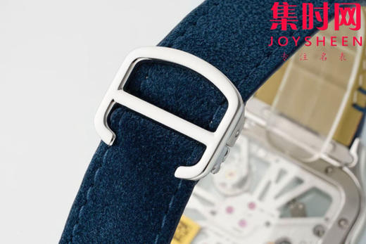 卡地亚AF山度士镂空系列 方形镂空男士石英腕表 商品图8