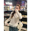 <曾小咸推荐>韩系拼接蕾丝圆领长袖t恤女 商品缩略图2