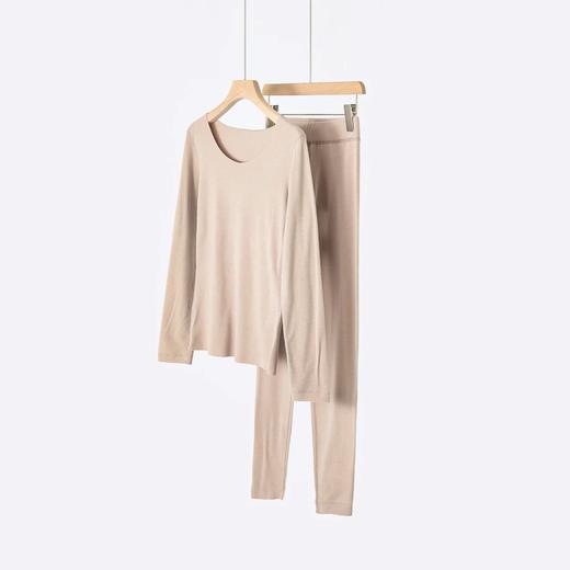 【下单7天发货！】【清仓】膨体暖壳山羊绒自发热女士保暖衣套装 5603 珍珠纤维+山羊绒 暖而不燥，暖肤更润肤；大圆领设计，无痕贴肤；高弹袖口，柔软舒适；4cm加宽橡筋， 商品图8