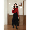 鹿向南「雾凇圣诞」百搭黑色吊带连衣裙女秋冬季叠穿收腰显瘦长裙 商品缩略图1