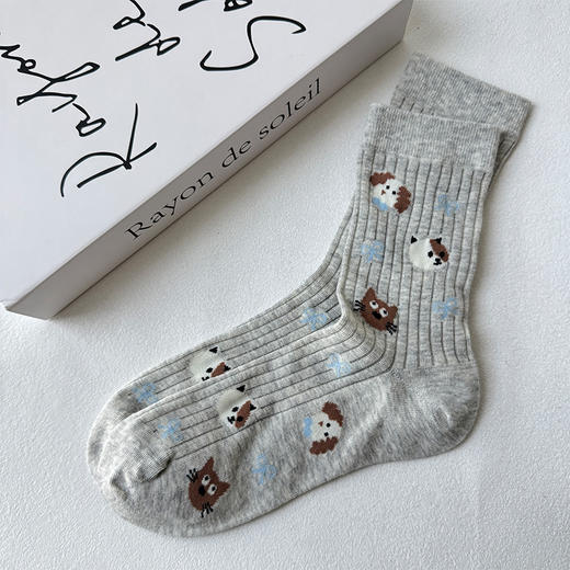 基础设计感猫咪女袜-简约-纪念日百货门店同款169243163 商品图3