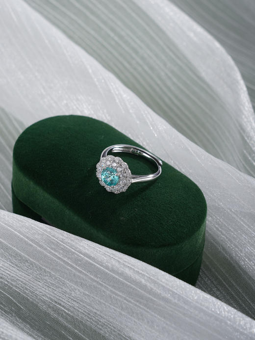 子佩集【璀璨恒芳】银S925戒指【RM0498-XF】培育宝石帕拉伊巴蓝碧玺2601 商品图6