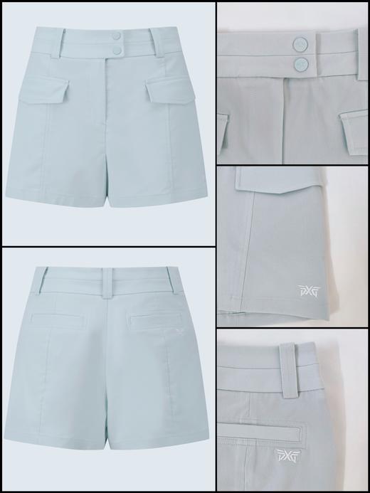 PG家春夏女士翻袋装饰三色短裤来啦！渠道高品质❗️客供原厂面料，韧性足弹力感好，从质感到版型到面料都妙不可言，真正的穿上离不开，这款短裤绝对是刚需！！要多舒服就多舒服👍👍夏天真的可以天天穿的程度！ 商品图4