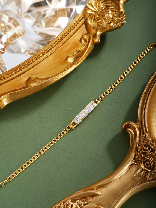 子佩集【流光织梦】银S925手链【SL220004K】镀金一字2601 商品图5