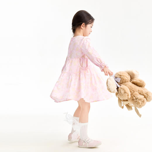 【实体店同款】女童长袖连衣裙春季新款安奈儿童装XG613036 商品图5