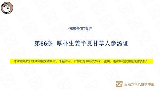 伤寒第66条 厚朴生姜半夏甘草人参汤证 商品图0