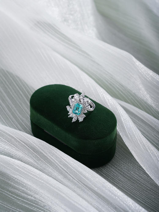 子佩集【芳华永曜】银S925戒指【RM0478-XF】培育宝石帕拉伊巴蓝碧玺2601 商品图2