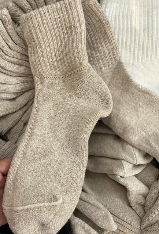 【捡漏】4双 1组 可选色 出口日本的色纺纱全毛巾加厚 男袜 商品图1