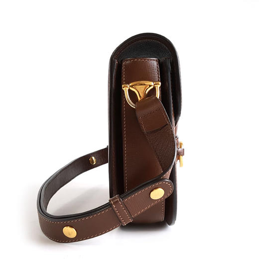 【95新】Gucci古驰1955系列602204 中号老花拼棕色1955马鞍包单肩包女士 160126AK17 商品图3