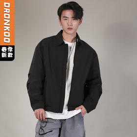 DRONKOO 2026 翻领口袋钉扣拉链基础款中厚夹克