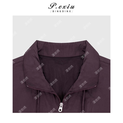 04-2潘依绣丁丁宠粉宽松透气舒适半开立领长袖衬衫Q98451 商品图2