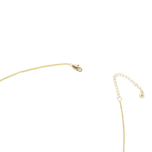 三彩2026新款牛角包吊坠项链美食系萌趣锁骨链通勤出游减龄轻复古 商品图4