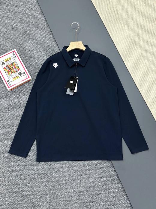 迪桑特高尔夫PRO男士半拉链弹力长袖POLO衫 商品图3