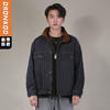 DRONKOO 2026 立领内里袖口拼灯芯绒普洗牛仔中厚夹克 商品缩略图0