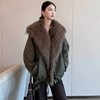 【YW】无忧购狐狸毛可拆卸大毛领50%鹅绒服羽绒宽松皮草外套女（现货48小时内发货） 商品缩略图0
