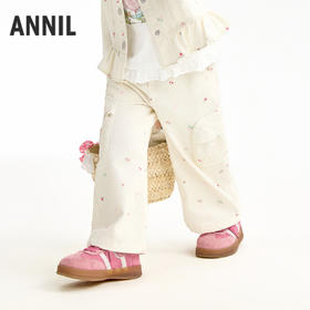 【实体店同款】女童全腰梭织长裤春季新款安奈儿童装XG616071