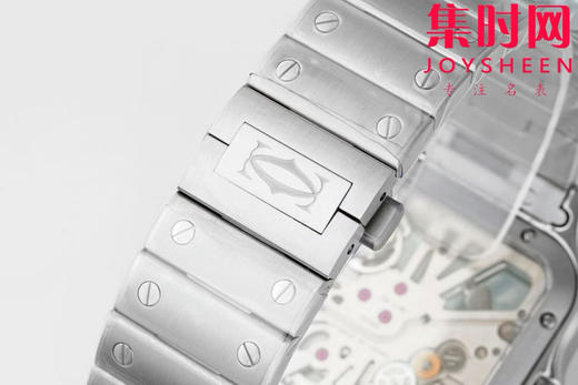 卡地亚AF山度士镂空系列 方形镂空男士石英腕表 商品图8