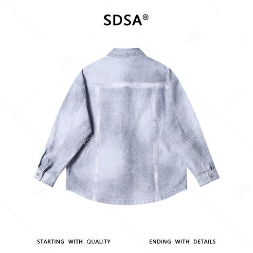 8189SDSA男士秋冬新款痞帅男装美式扎染印花字母长袖衬衫百搭宽松衬衣 商品图5