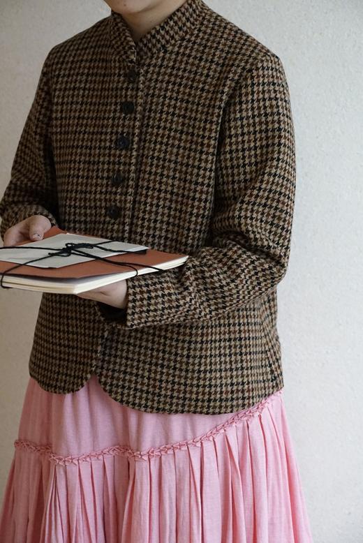 ECOLE DE CURIOSITES复古格纹短外套 商品图5