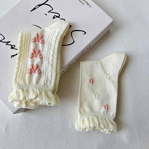 基础反织小花女袜-简约-纪念日百货门店同款169152229 商品图4
