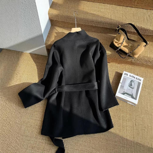 【来点不一样的】可意会不可言传～柜3400+！100%绵羊毛！2026一粒扣高领斜襟双面呢大衣毛呢外套女款！ 商品图6