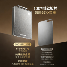 双枪纯钛双面菜板