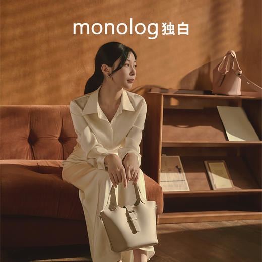 独白X卡拉羊女士时尚设计水桶包潮流单肩包手提包便携手拎 D4044/L 商品图7