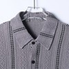 6823SDSA男士秋冬新款痞帅男装时尚菱形撞色提花竖纹设计长袖衬衫百搭 商品缩略图2