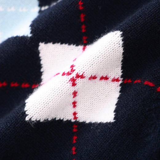 「高货wl」全新升级【铂金会员330/天猫439/差价109】(05134)洛诗琳四平密织菱格提花羊毛上衣2026春季新款复古慵懒袖套短袖针织上衣 商品图3