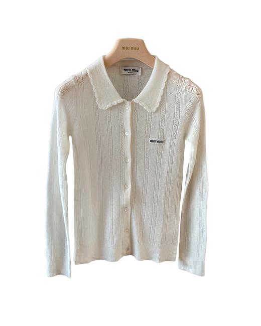 女款羊绒纱线娃娃领针织衫开衫ba017 商品图0