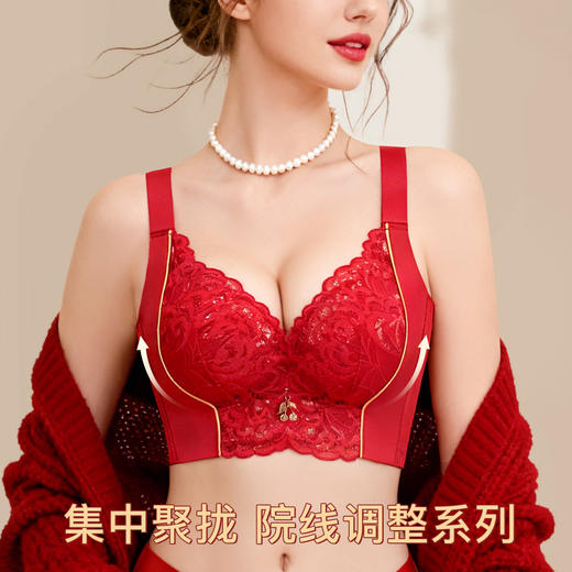 A4-【A-B杯】【院线小胸显大】调整型月牙托提拉内杯让乳房保持年轻态调整型文胸罩  桃至未至 商品图4