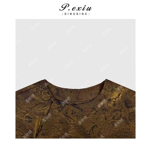 04-6潘依绣丁丁宠粉重工提花新中式国风圆领长袖衬衫Q75953 商品图2