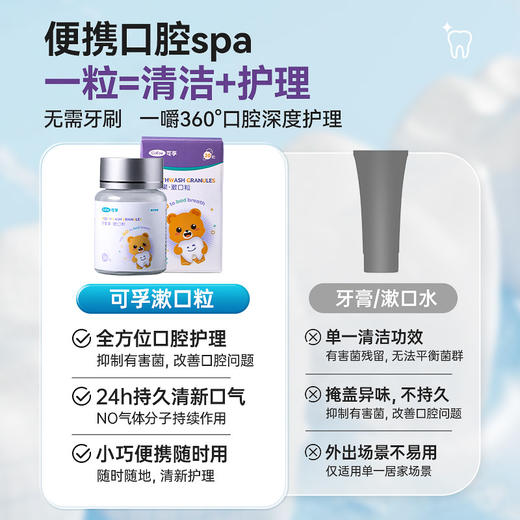 益生菌固体牙膏漱口粒咀嚼片便携式清新口气除口臭去黄美白洁牙片 商品图2