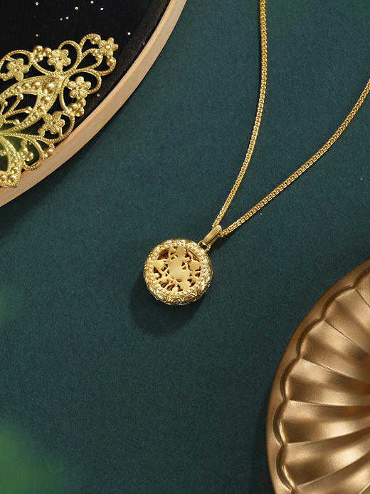 子佩集【福华妙韵】银S925套链【V10210HZA】项链镀金喜字2601 商品图4