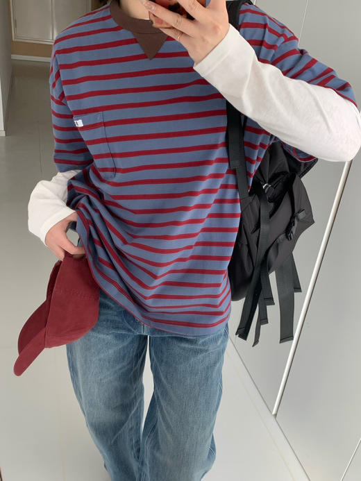 🦋PRAD*A 早春新款条纹短袖T恤1.21 商品图8