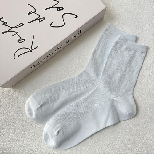 积分兑-基础网眼花纹棉袜女袜-简约-纪念日百货门店同款169144229 商品图5
