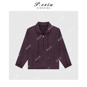 04-2潘依绣丁丁宠粉宽松透气舒适半开立领长袖衬衫Q98451