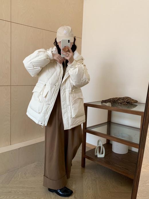 【YW】无忧购冬季50绒中长款连帽加厚收腰显瘦外套小个子时尚羽绒服8802 商品图5