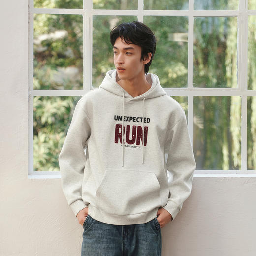 商场同款|森马卫衣男春潮酷连帽字母上衣2026新款宽松套头衫百搭 商品图2