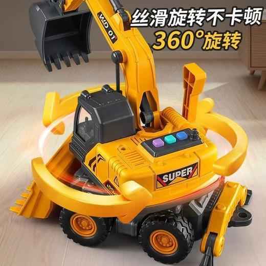 【曼龙严选】大号早教声光挖掘机车送男孩礼物 儿童翻斗车货车运输惯性工程车 商品图2