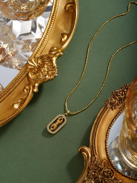 子佩集【鎏光破障】银S925套链【FYL-2241】项链镀金金刚杵可转动2601 商品图3