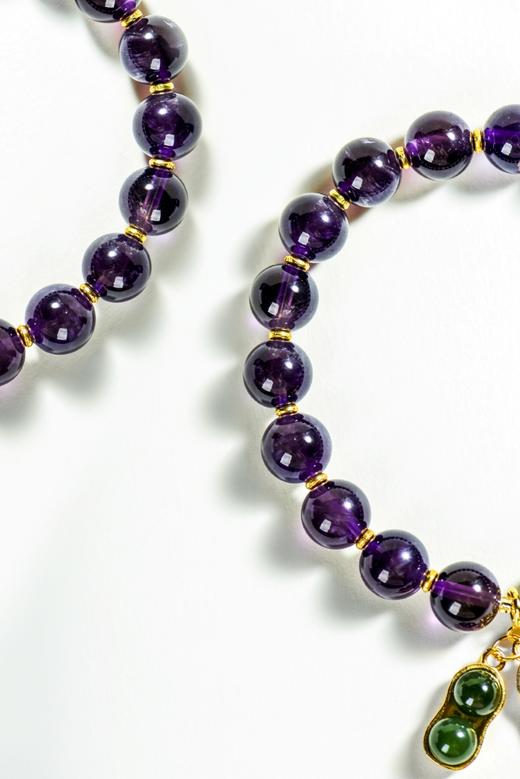 紫水晶祥瑞花生手串，紫气东来 商品图2