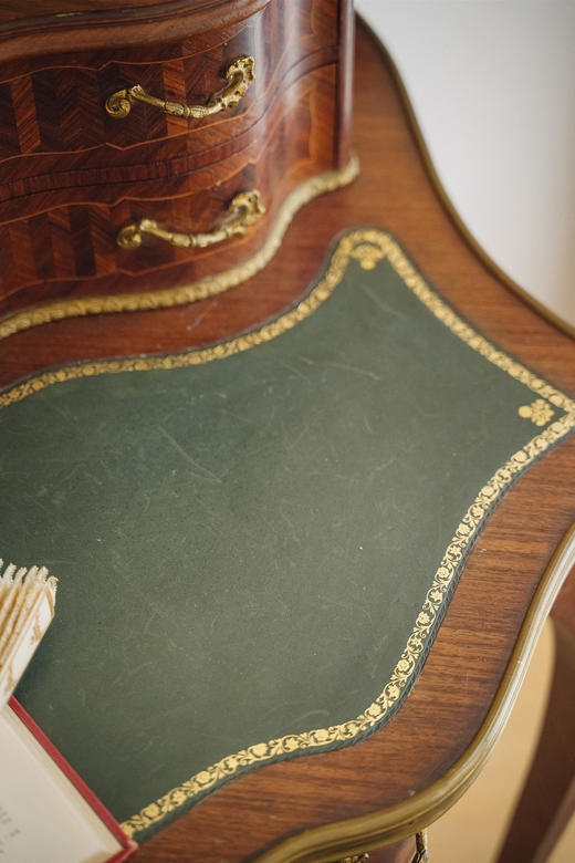 独角鹿西洋古董19世纪末法国出品细木镶嵌写字台 商品图7