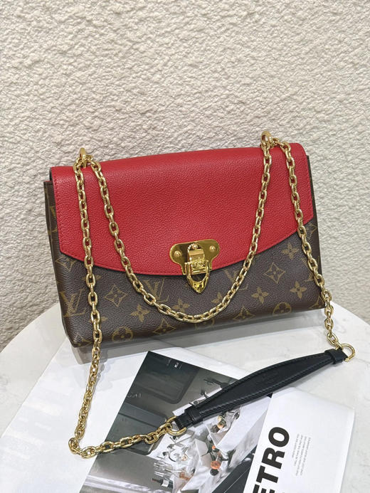 LV vavin 老花拼皮 红色 信封包 商品图0