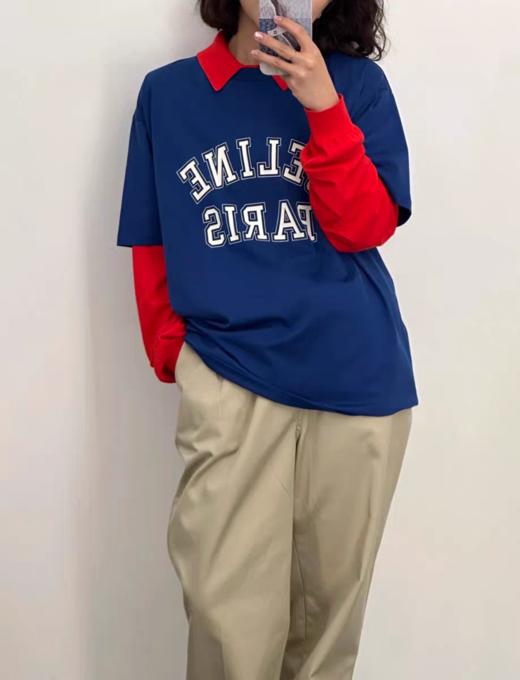 中性款logo印花短袖T恤la008 商品图3