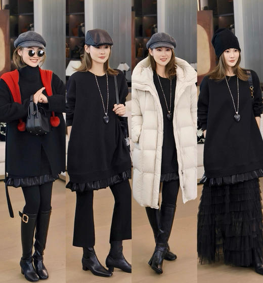 轻法式遮肉高克重小花苞连衣裙 商品图3